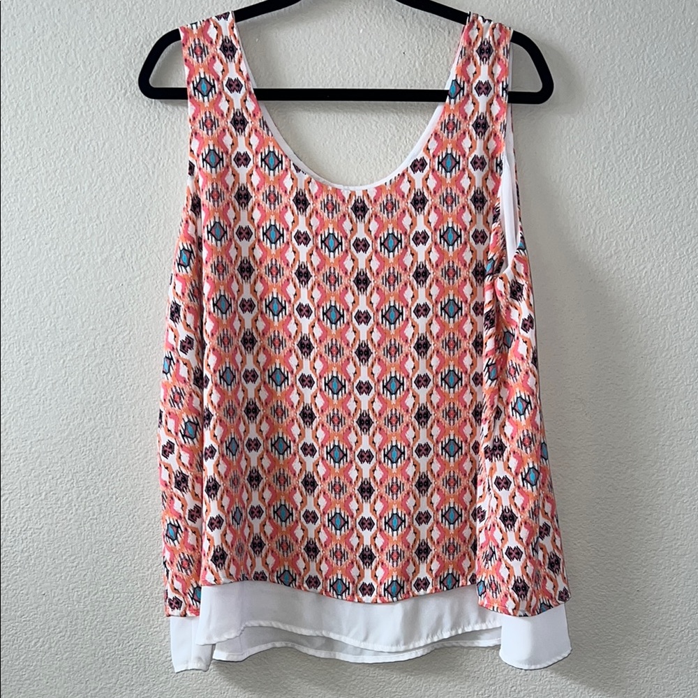Trendy Multicolor Sleeveless Swing  Top size xl EUC
